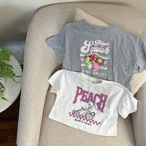 GAP Gray Team Squish & Princess Peach Kids Tee